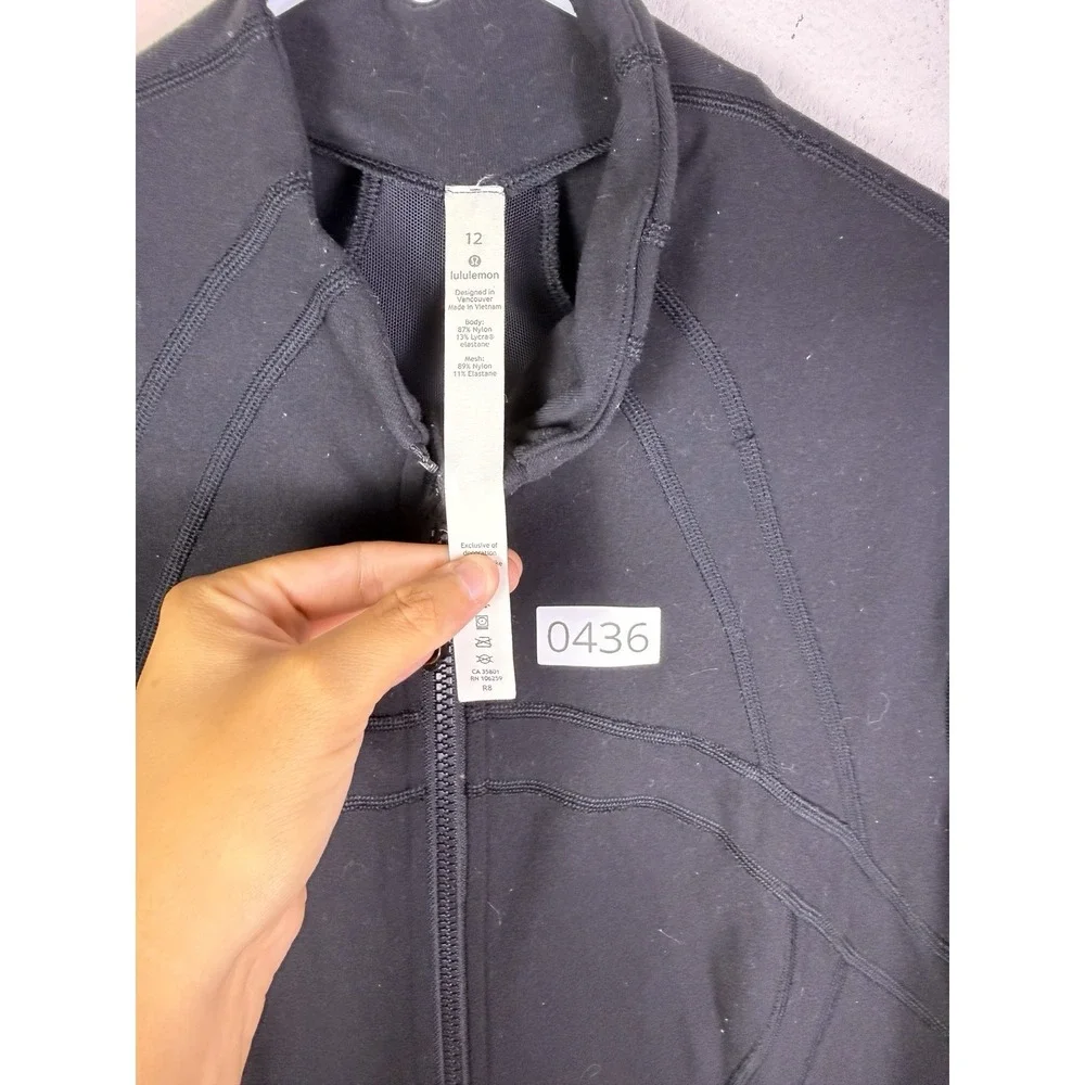 Lululemon Define Jacket Womens 12 Black Running Full Zip